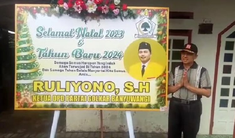 Pesona Kerukunan, Ketua Golkar Banyuwangi Ucapkan Selamat Natal dan Tahun Baru di Belasan Gereja