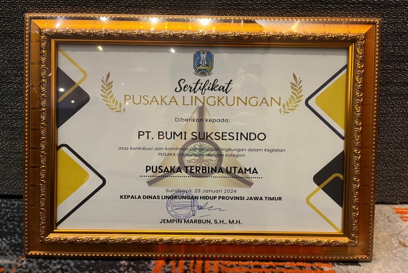 PT BSI Kembali Raih Penghargaan Pusaka Lingkungan Terbina Utama 
